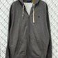 Polo Ralph Lauren Heather Grey Classic Logo Zip Up Hoodie Size XXL