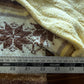 Vintage 90's Jantzen Yellow Snowflake Pattern Cable Knit Sweater Size XL