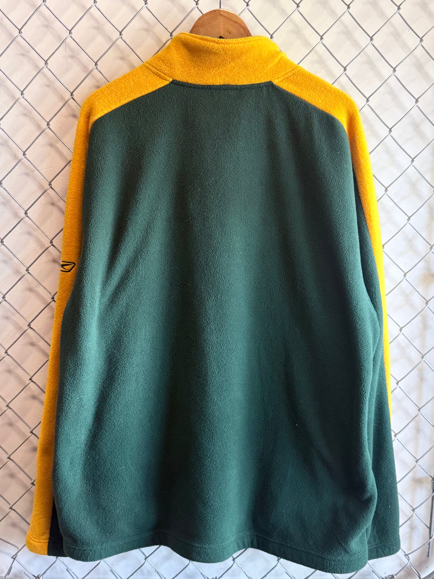 Reebok Green Bay Packers Quarter Zip Fleece Sweater Size XL