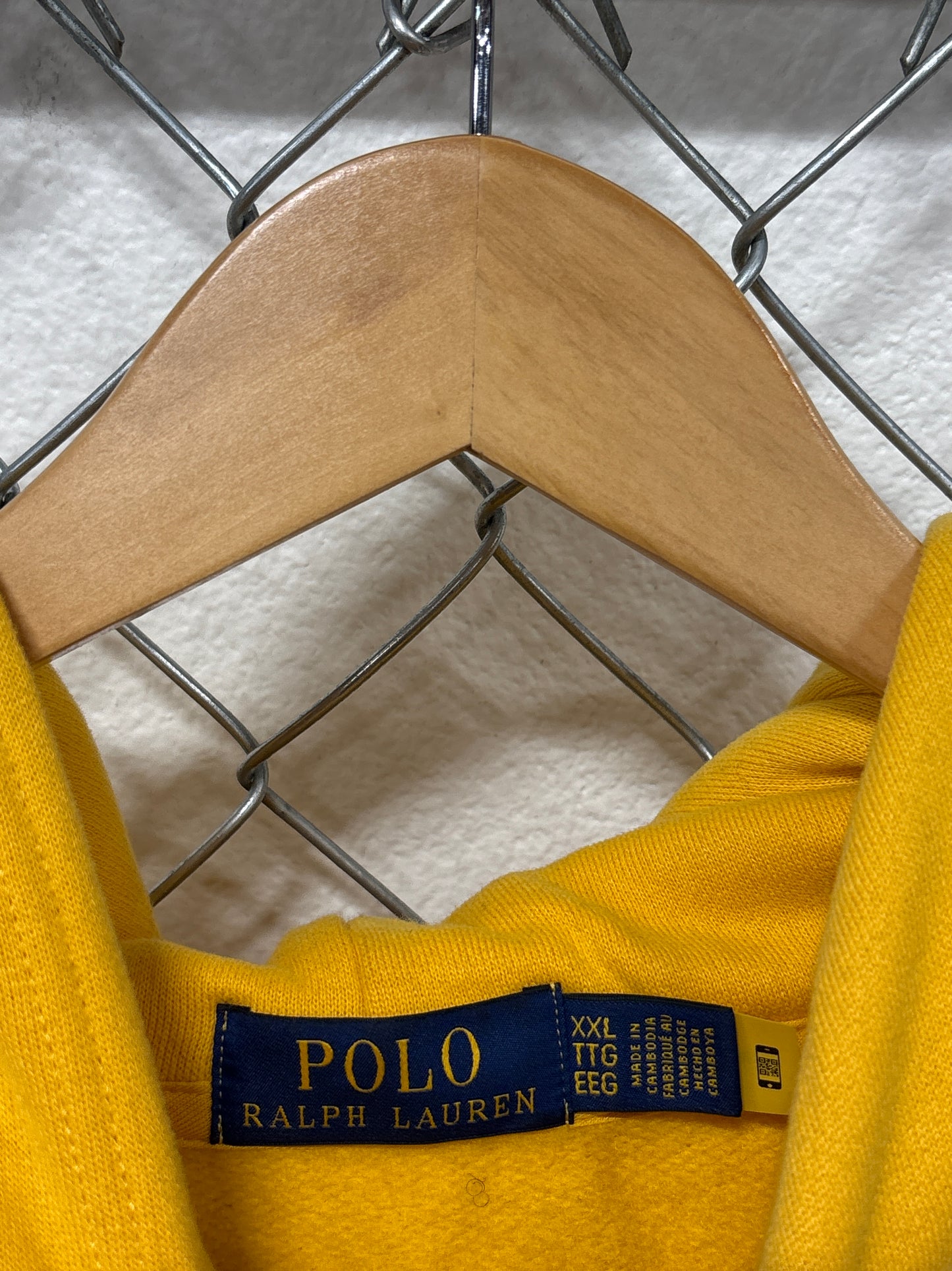 Polo Ralph Lauren Yellow Classic Logo Hoodie Size XXL