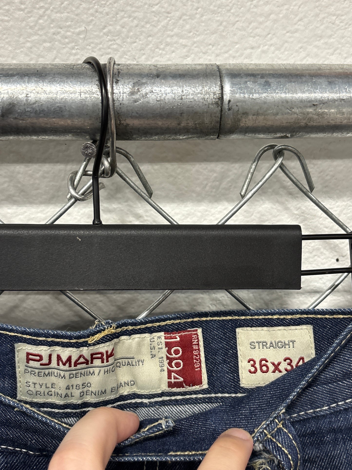 PJ Mark Straight Leg Blue Denim Jeans Size 36x34