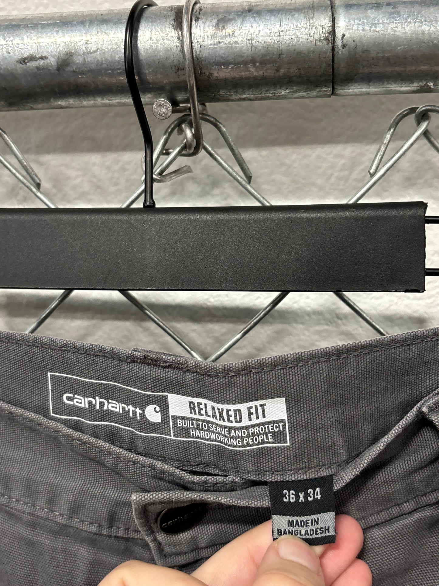 Carhartt Grey Relaxed Fit Carpenter Pants Size 36x34