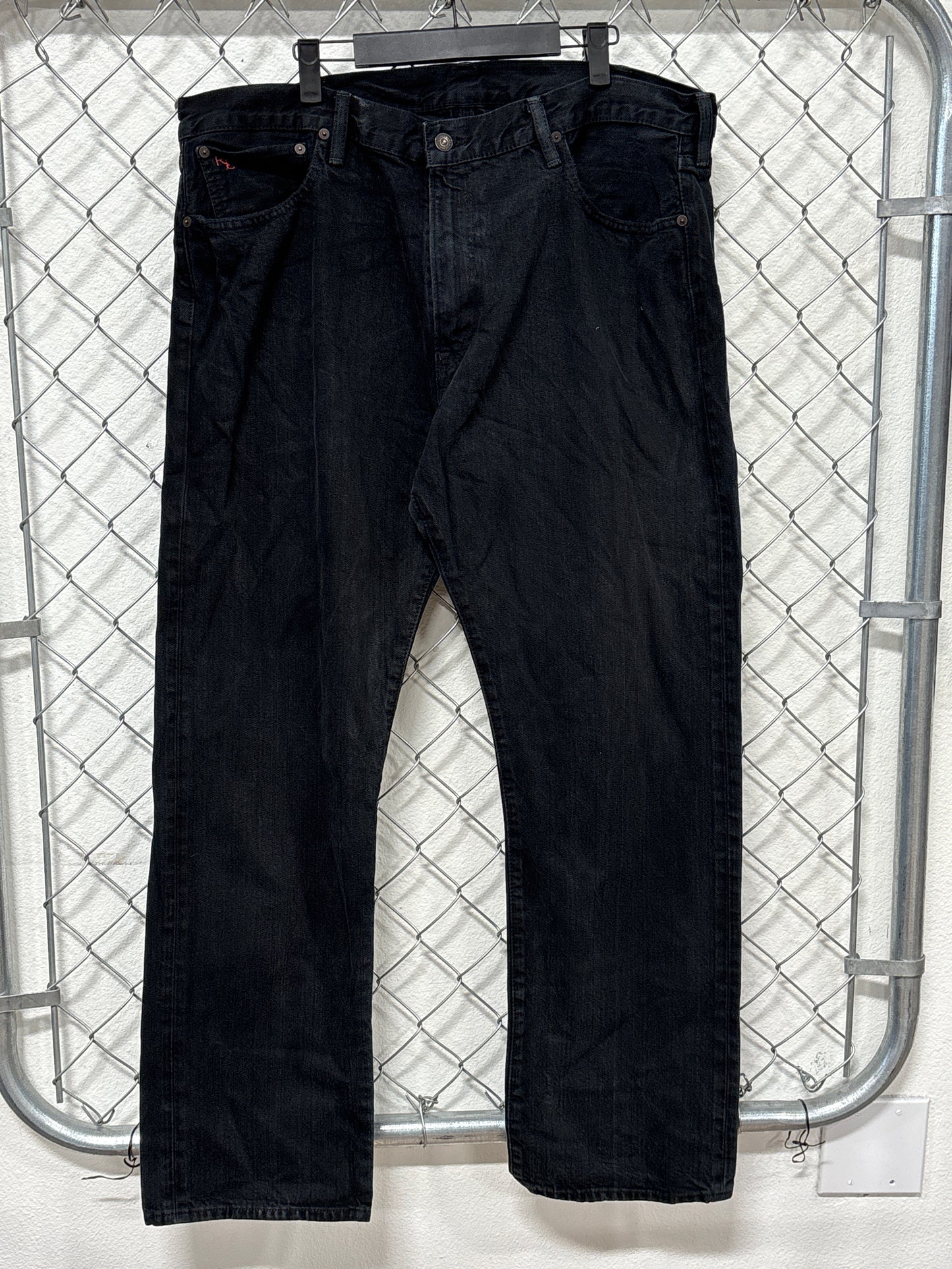 Polo Ralph Lauren Black Denim Straight Leg Jeans Size 38x31