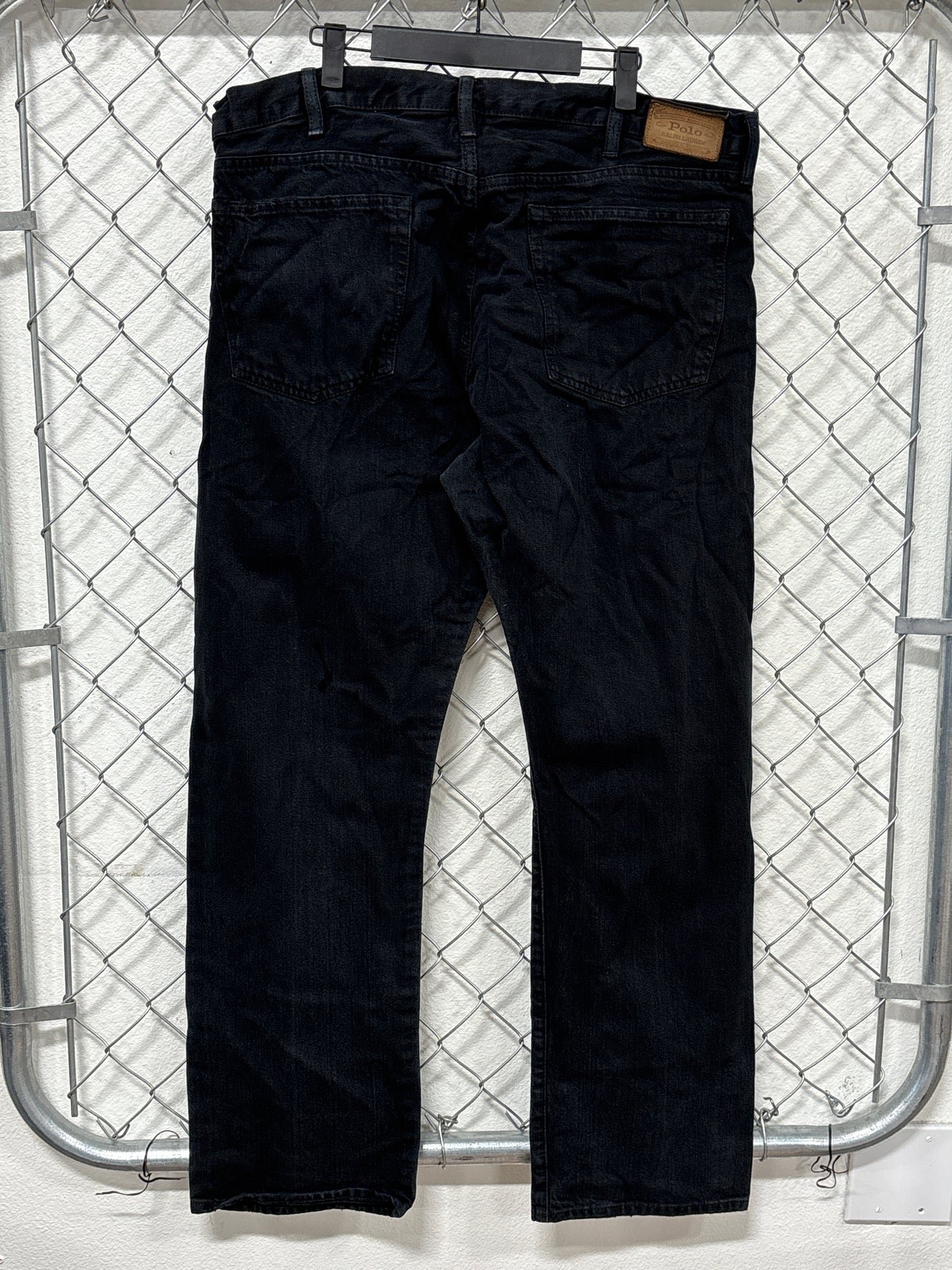 Polo Ralph Lauren Black Denim Straight Leg Jeans Size 38x31