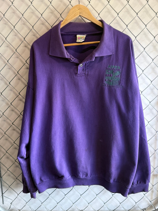 Vintage 80's Aspen Colorado Purple Collar Sweater Size XL