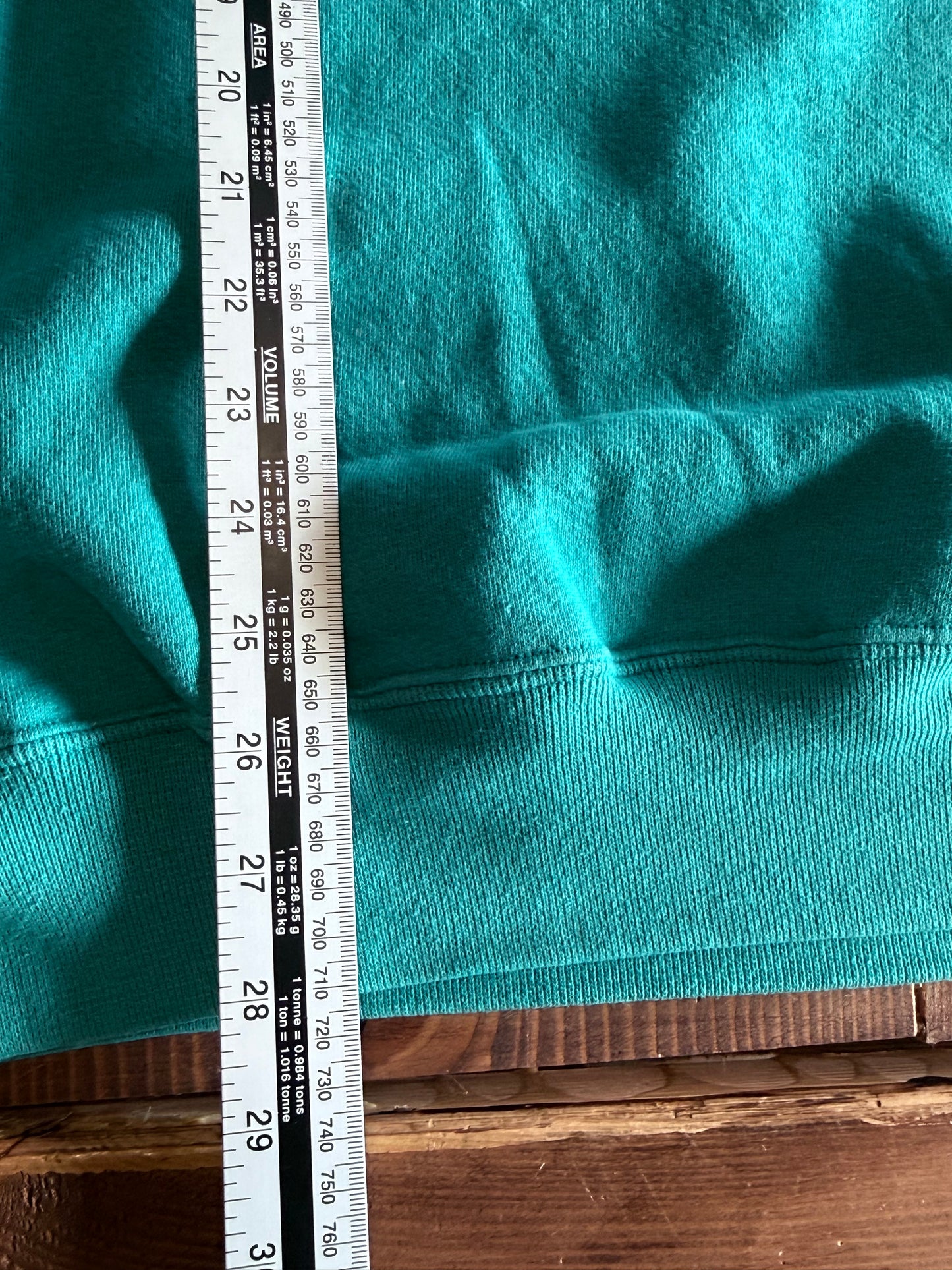 Vintage 90's Russell Athletic Teal Blue Blank Crewneck Sweater Size XXL