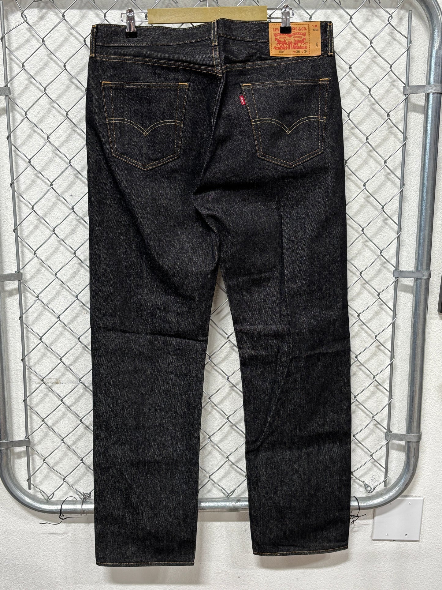 Levi's 501 Dark Wash Denim Jeans Size 36x34