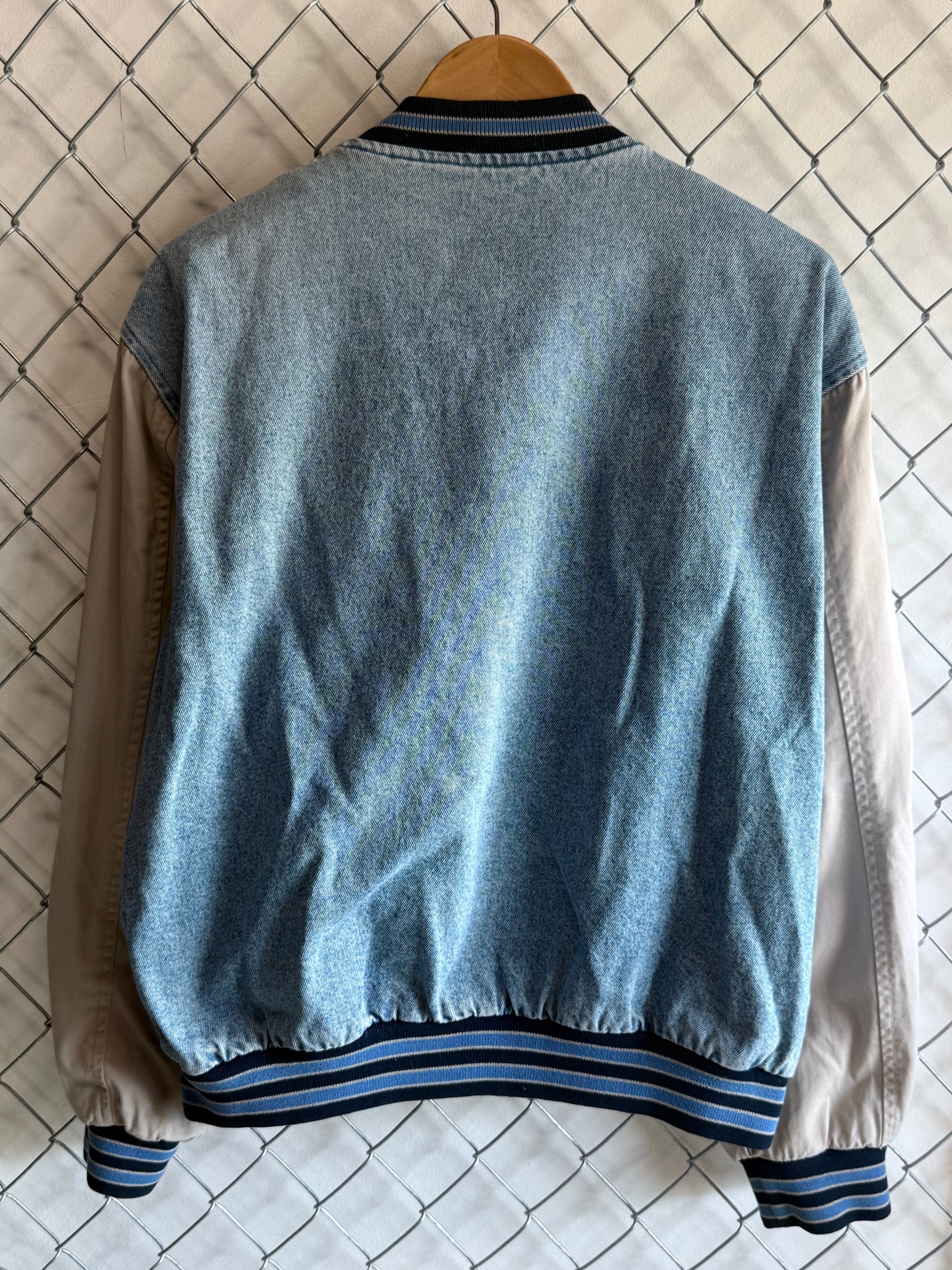 Vintage 90's Denim Postal Service Denim Bomber Jacket Size Large