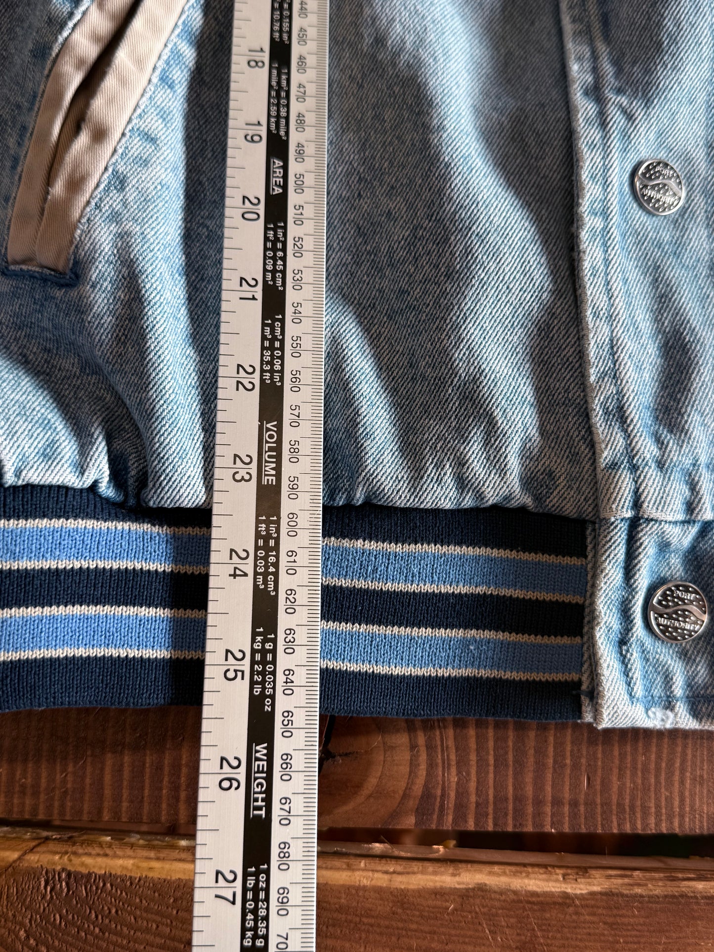 Vintage 90's Denim Postal Service Denim Bomber Jacket Size Large