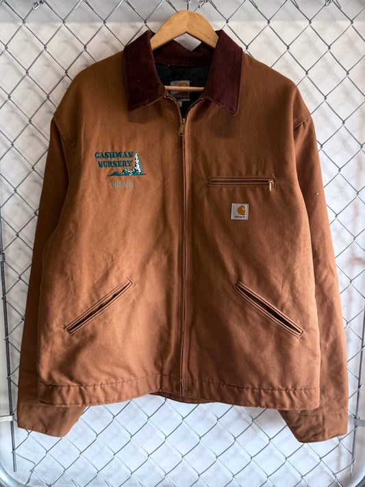 Vintage 90's Carhartt Detroit Brown Workwear Jacket Size XL Tall