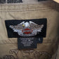 Vintage Harley Davidson Cut Off Biker Button Up Shirt Size Large
