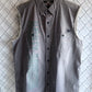 Vintage Harley Davidson Cut Off Biker Button Up Shirt Size Large