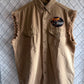 Vintage Harley Davidson Cut Off Biker Button Up Shirt Size Large