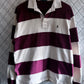 Vintage Polo Ralph Lauren Red White Striped Rugby Long Sleeve Size XL