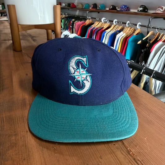 Vintage 90's Sports Specialties Seattle Mariners Fitted Baseball Hat Size 7 1/2