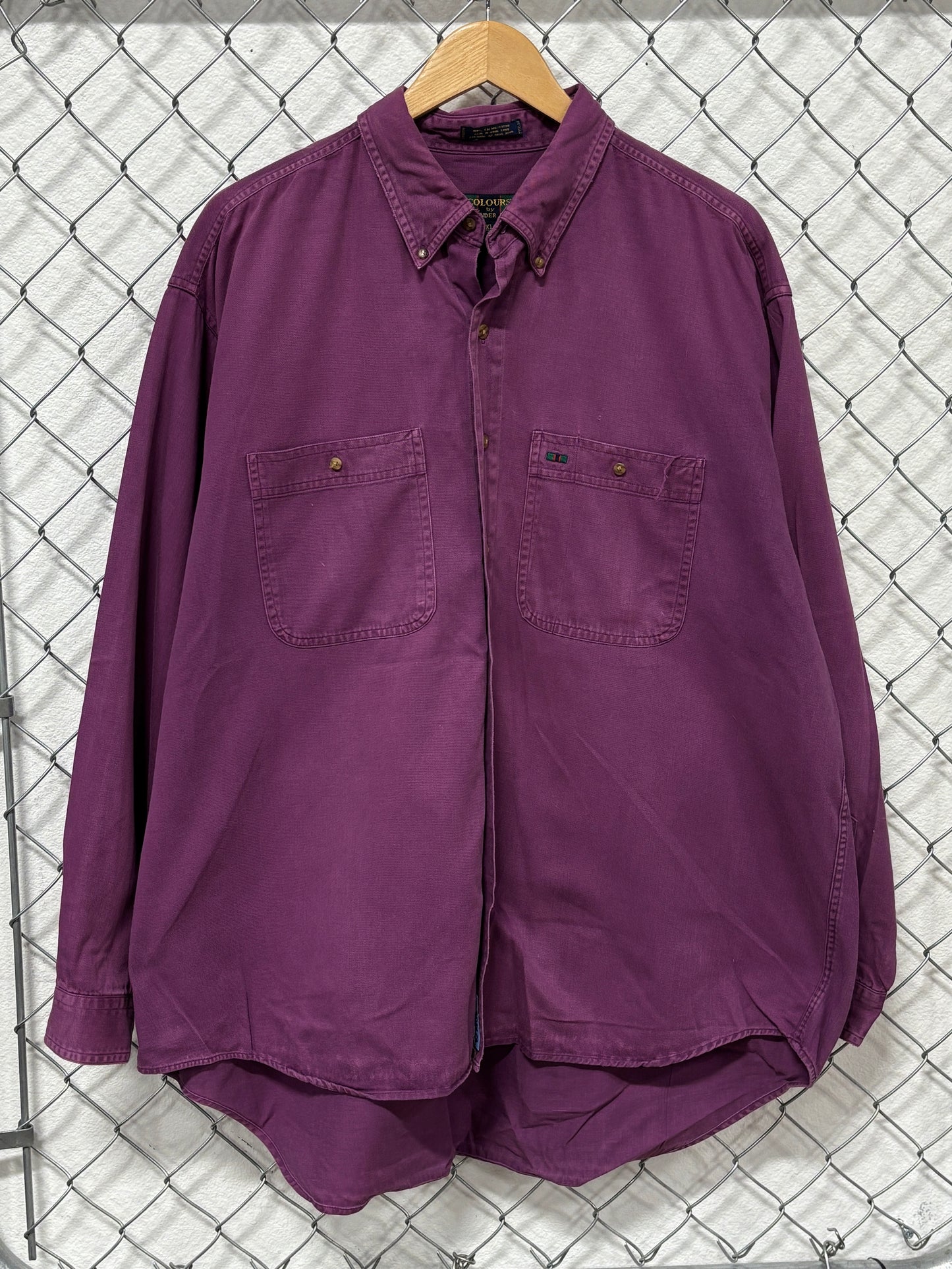 Colours Alexander Julian Purple Button Up Shirt Size XL