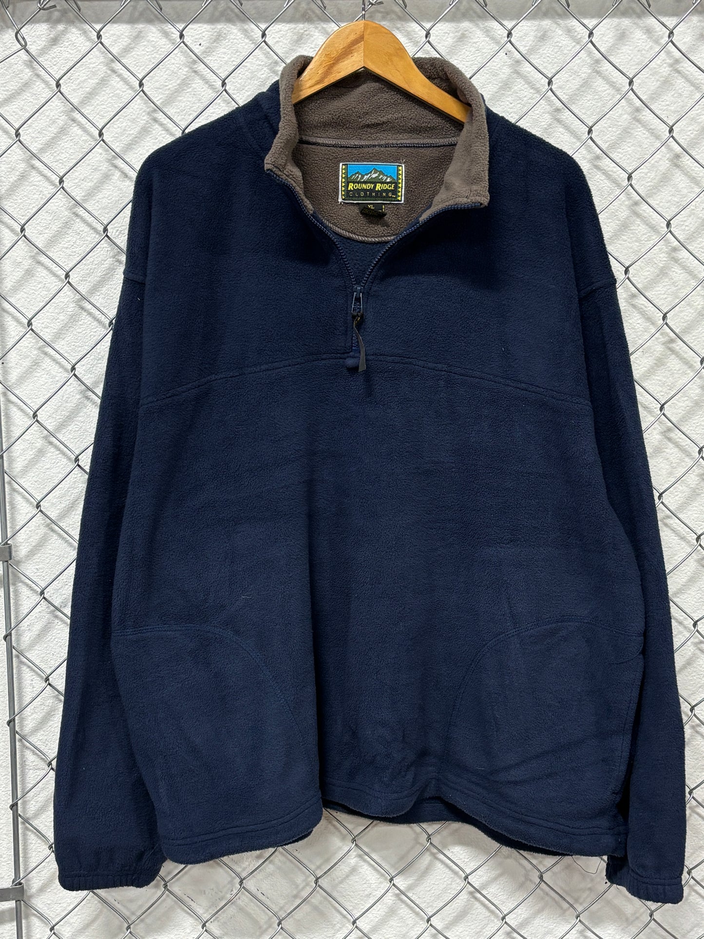 Vintage 90's Blue Fleece Quarter Zip Sweater Size XL