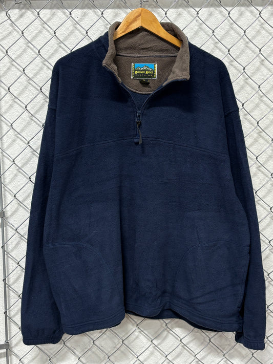 Vintage 90's Blue Fleece Quarter Zip Sweater Size XL