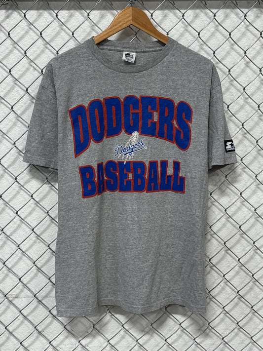 Vintage 90's Starter Dodgers Baseball Big Print Tee Size Medium