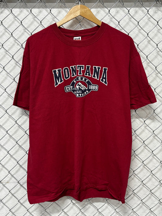 Montana Rocky Mountains Nature Graphic Tee Size XL