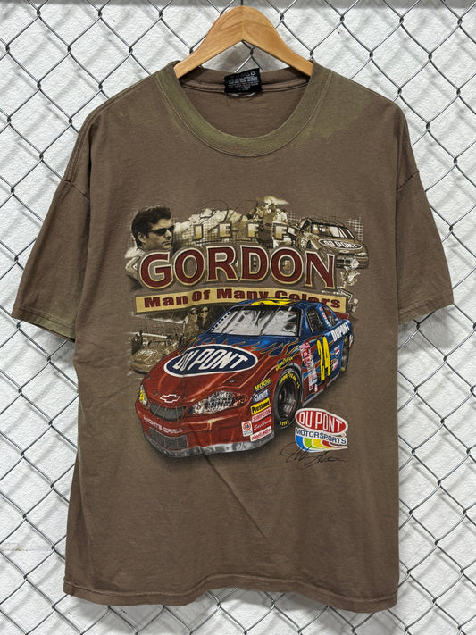 Vintage 90's NASCAR Jeff Gordon Faded Shades of Victory Tee Size XL