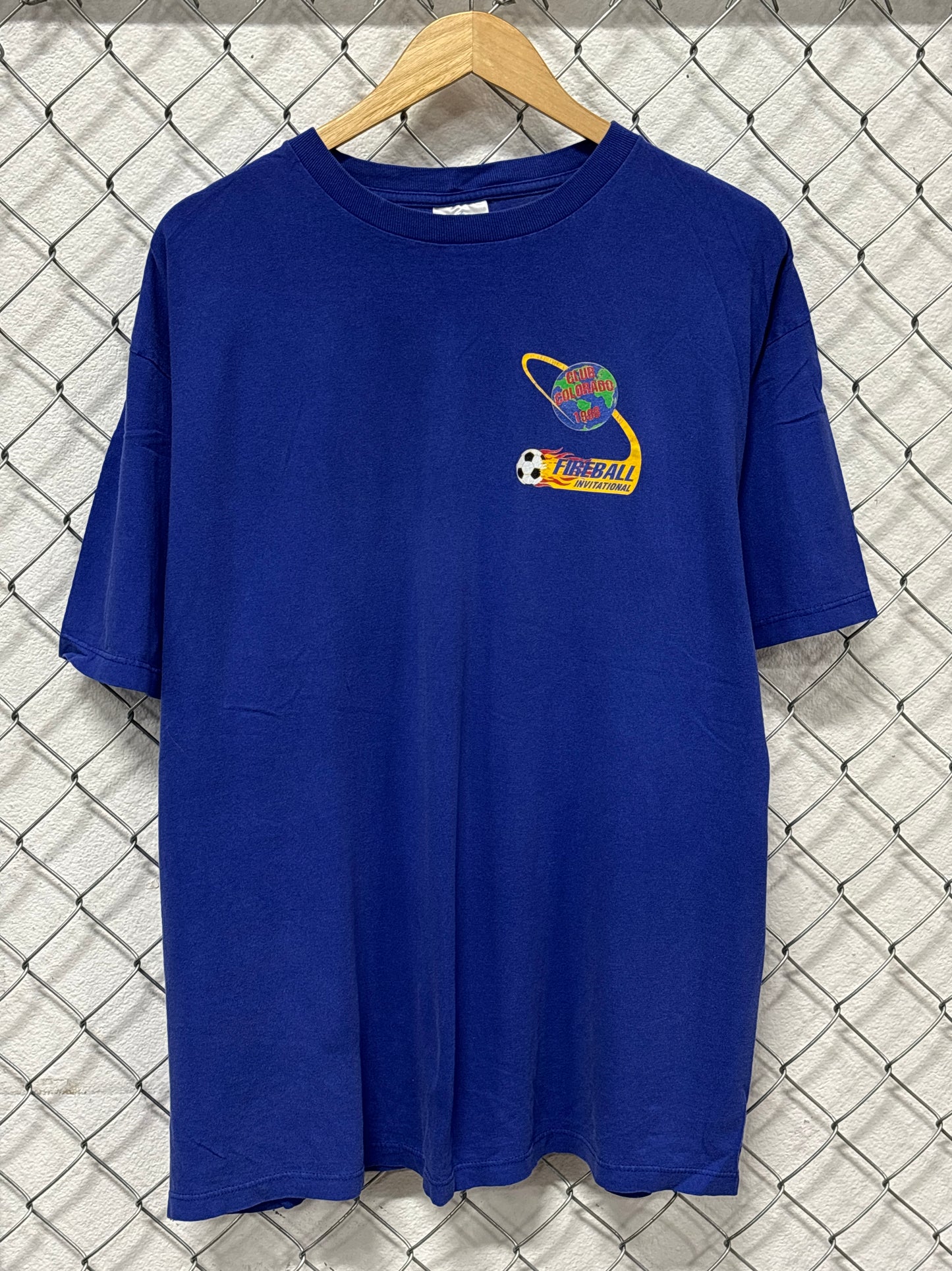 Vintage 1998 Soccer Fireball Invitational Adidas Graphic Tee Size Large