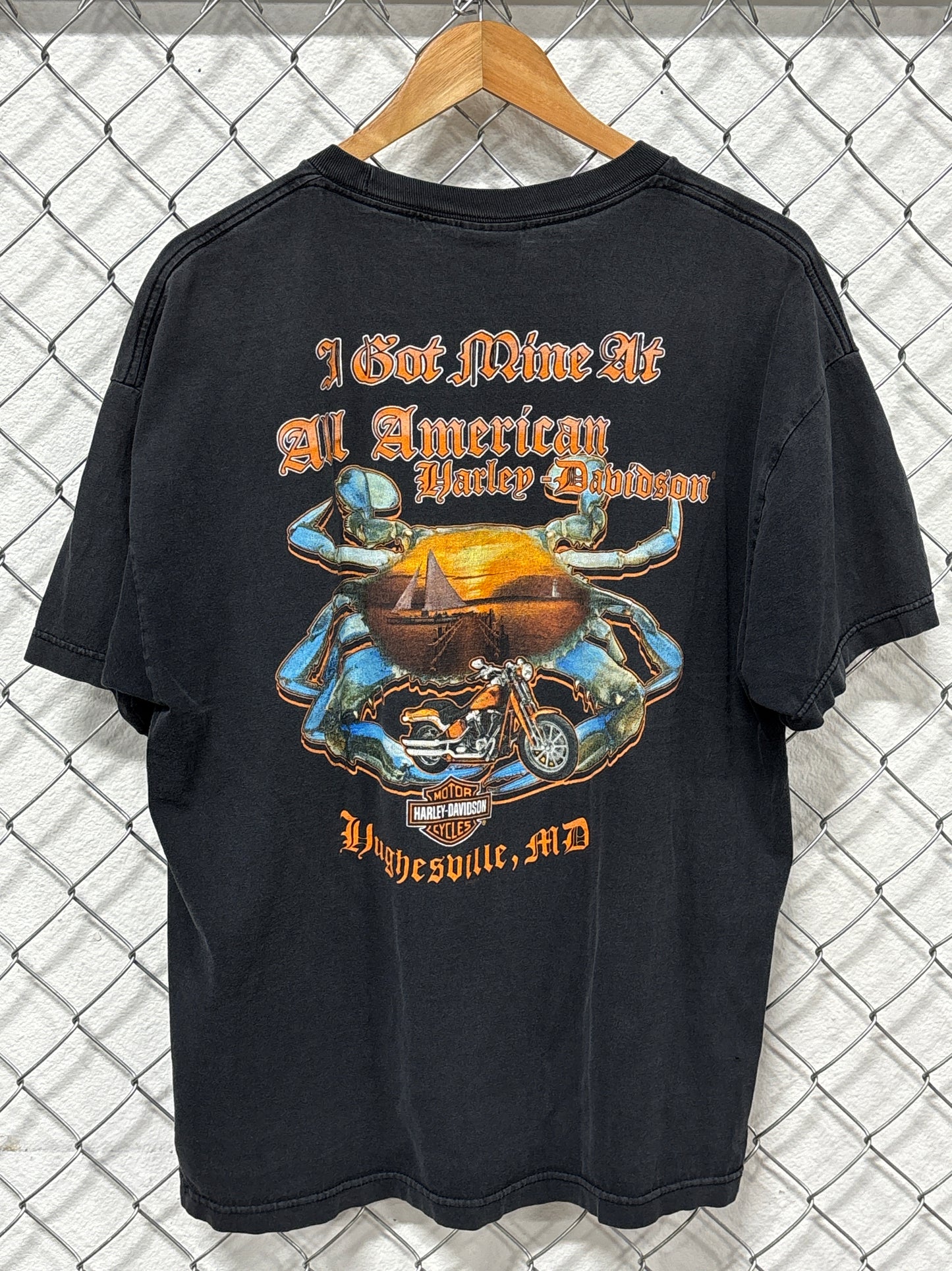 Harley Davidson Gainesville Maryland Biker Graphic Tee Size XL
