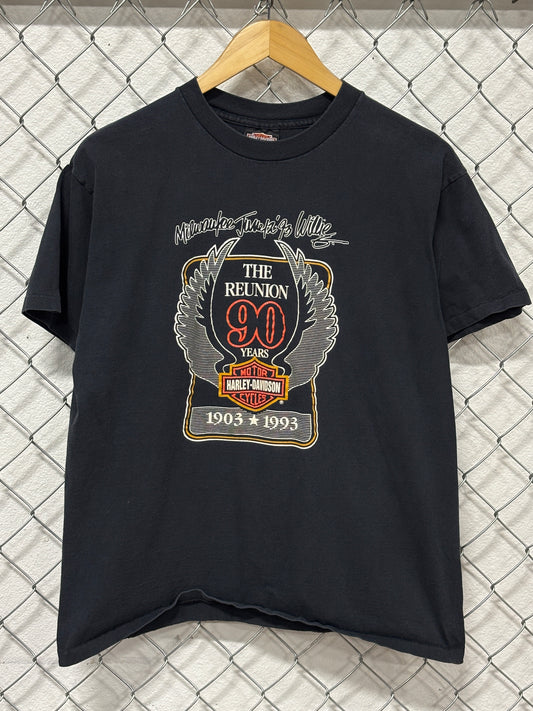 Vintage 1993 Harley Davidson 90 Years Anniversary Biker Tee Size Medium
