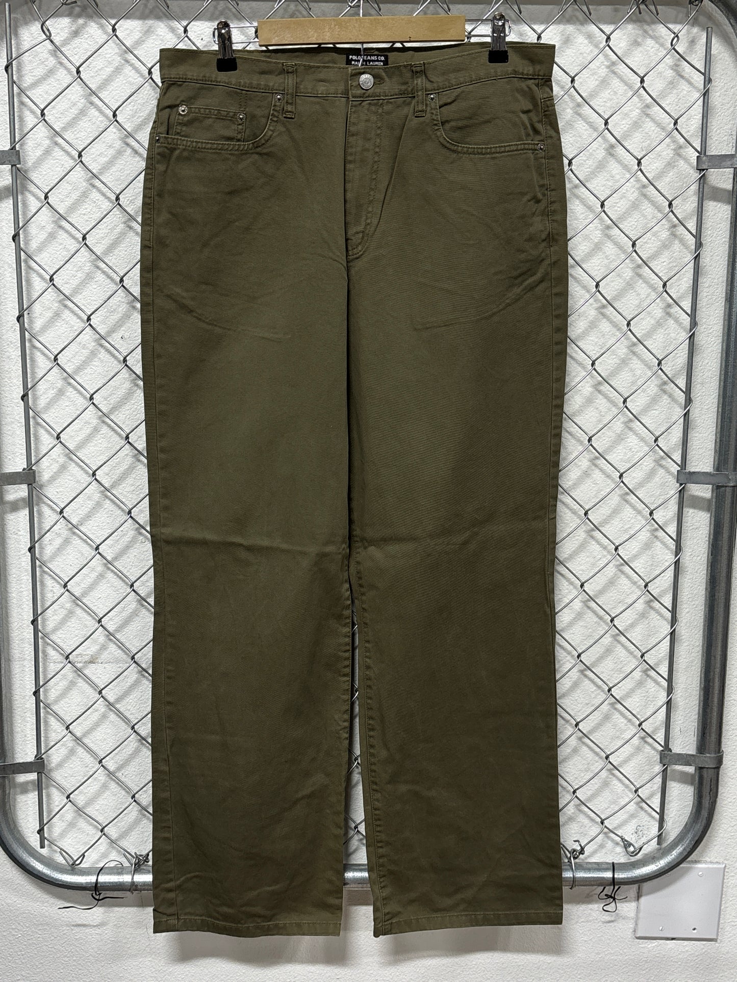 Vintage Polo Ralph Lauren Olive Green Pants Size 35x31