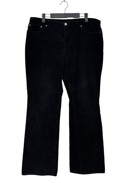 Vintage Ralph Lauren Women's Black Corduroy Pants Size 36x32
