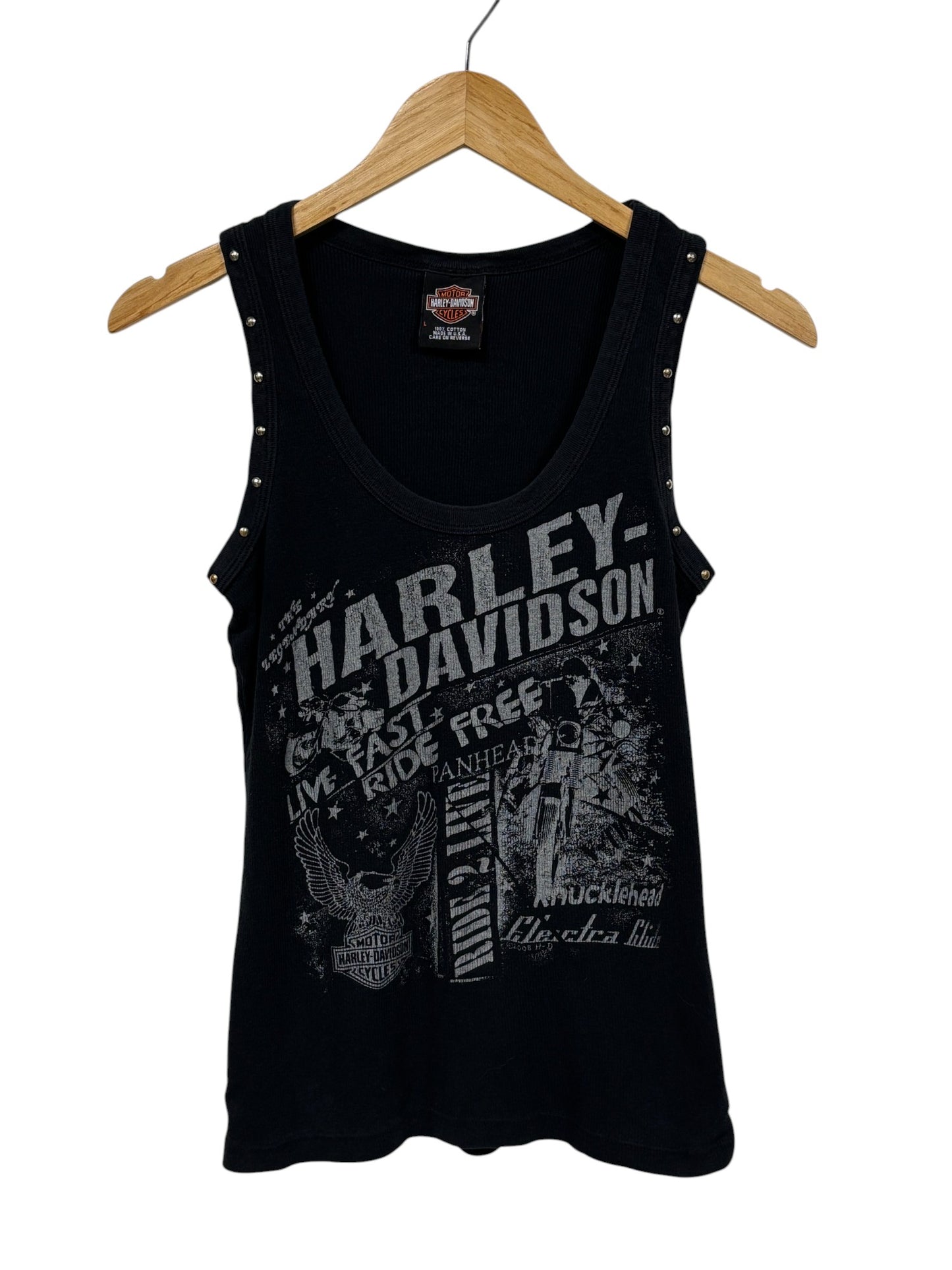Harley Davidson Beartooth Billings Montana Biker Tank Top Size Large