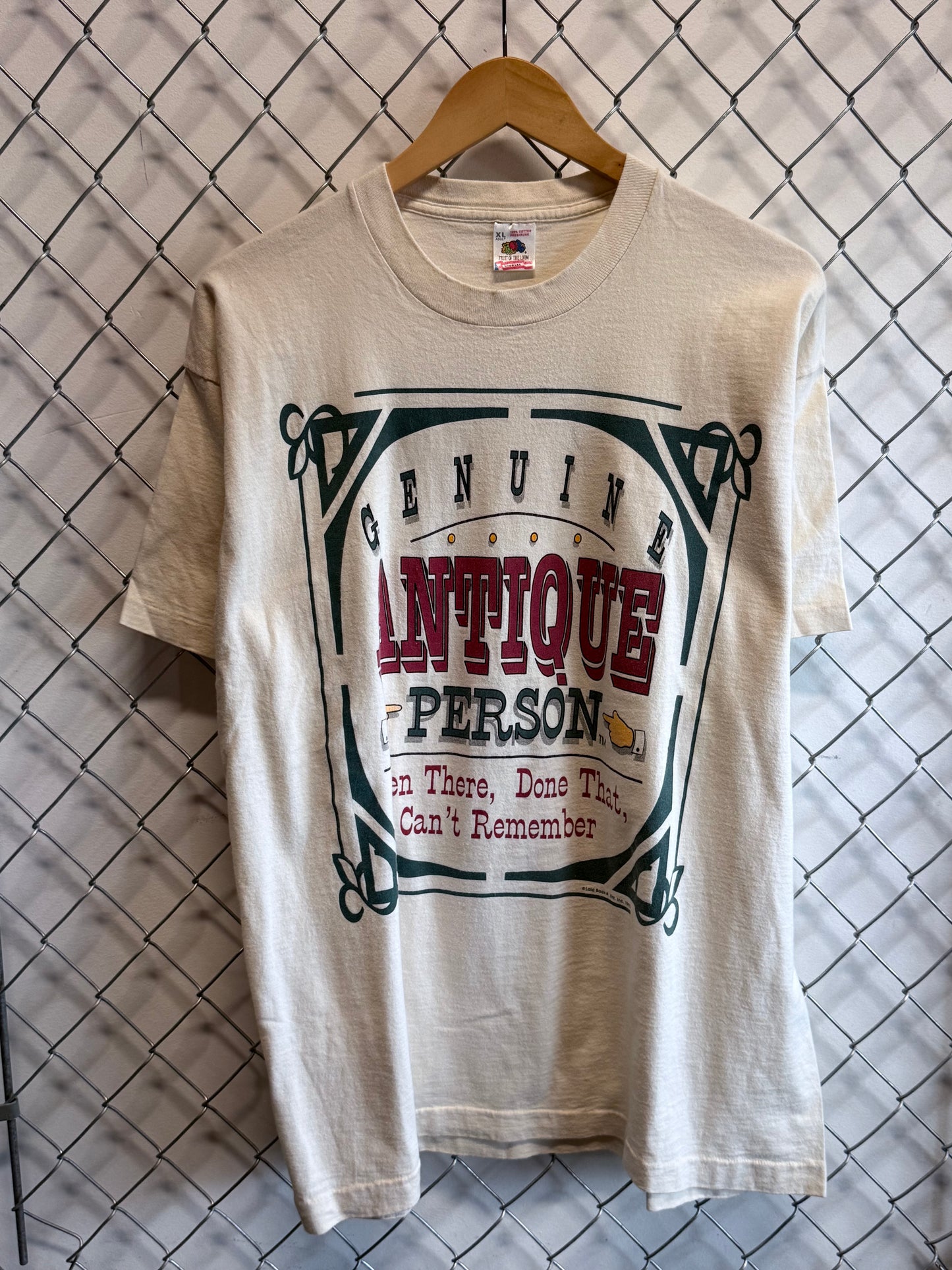 Vintage 90's Genuine Antique Person Been There Graphic Tee Size XL