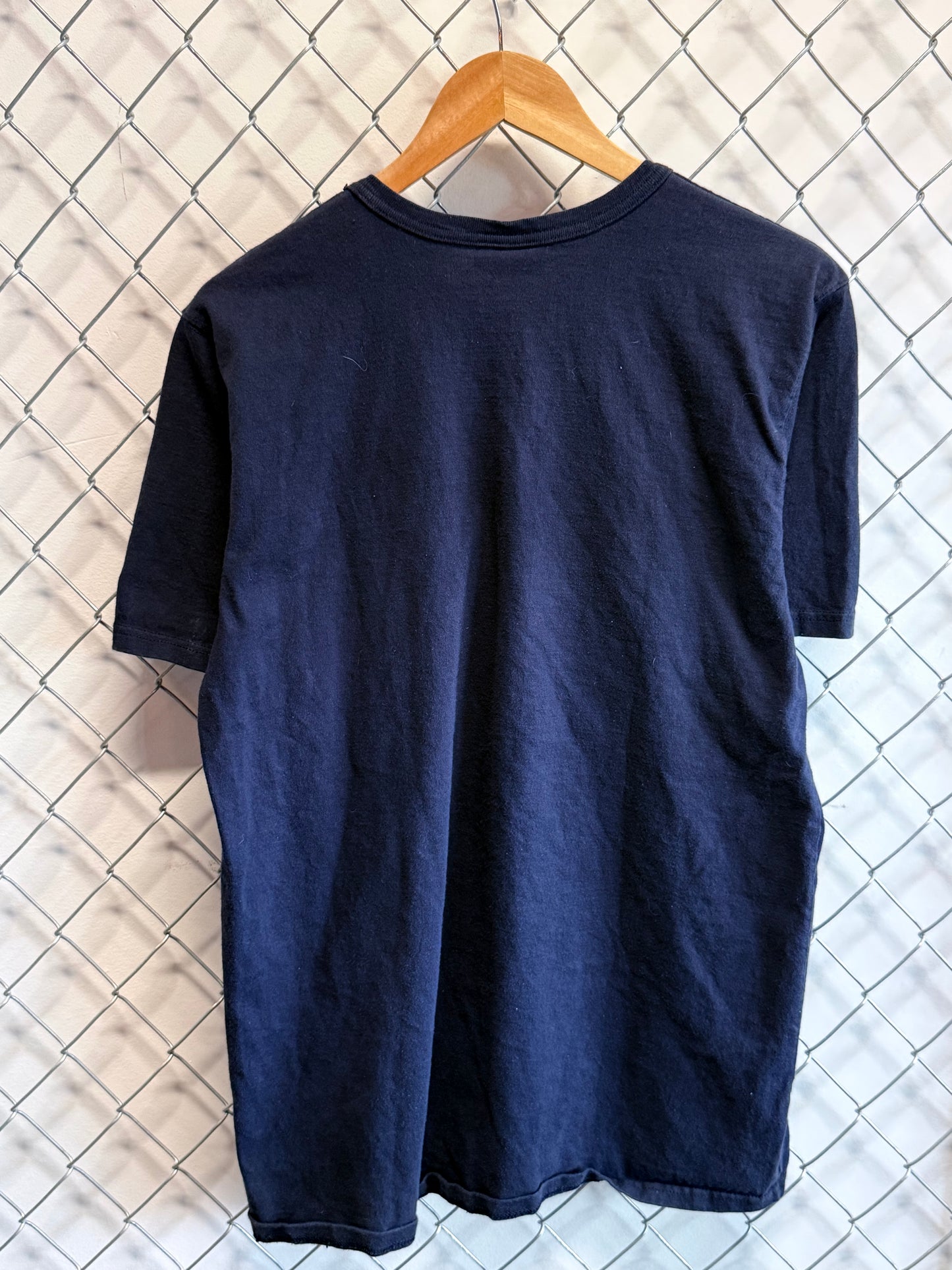 Champion Classic Logo Navy Blue Graphic Tee Size Large