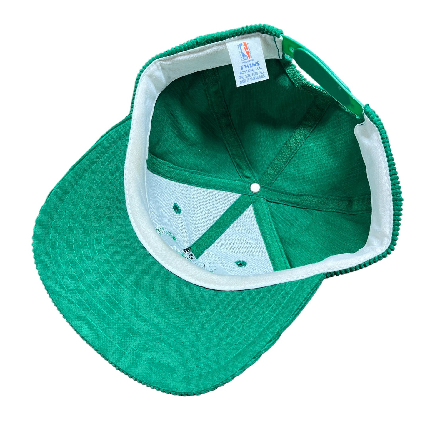 Vintage 80's Boston Celtics Circle Logo Corudroy Snapback Hat