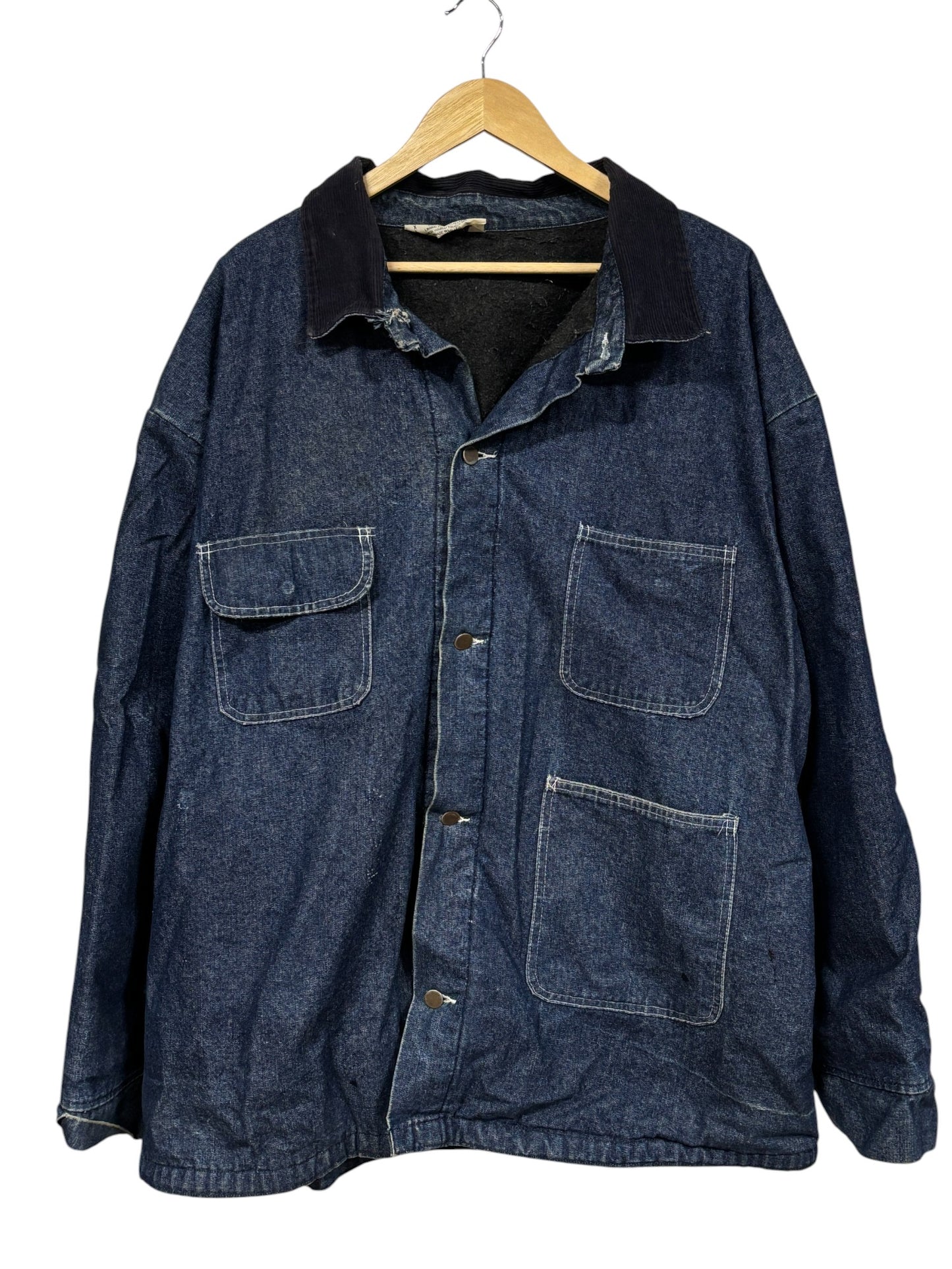 Vintage Bob Barker Blanket Lined Prison Denim Work Jacket Size 3XL