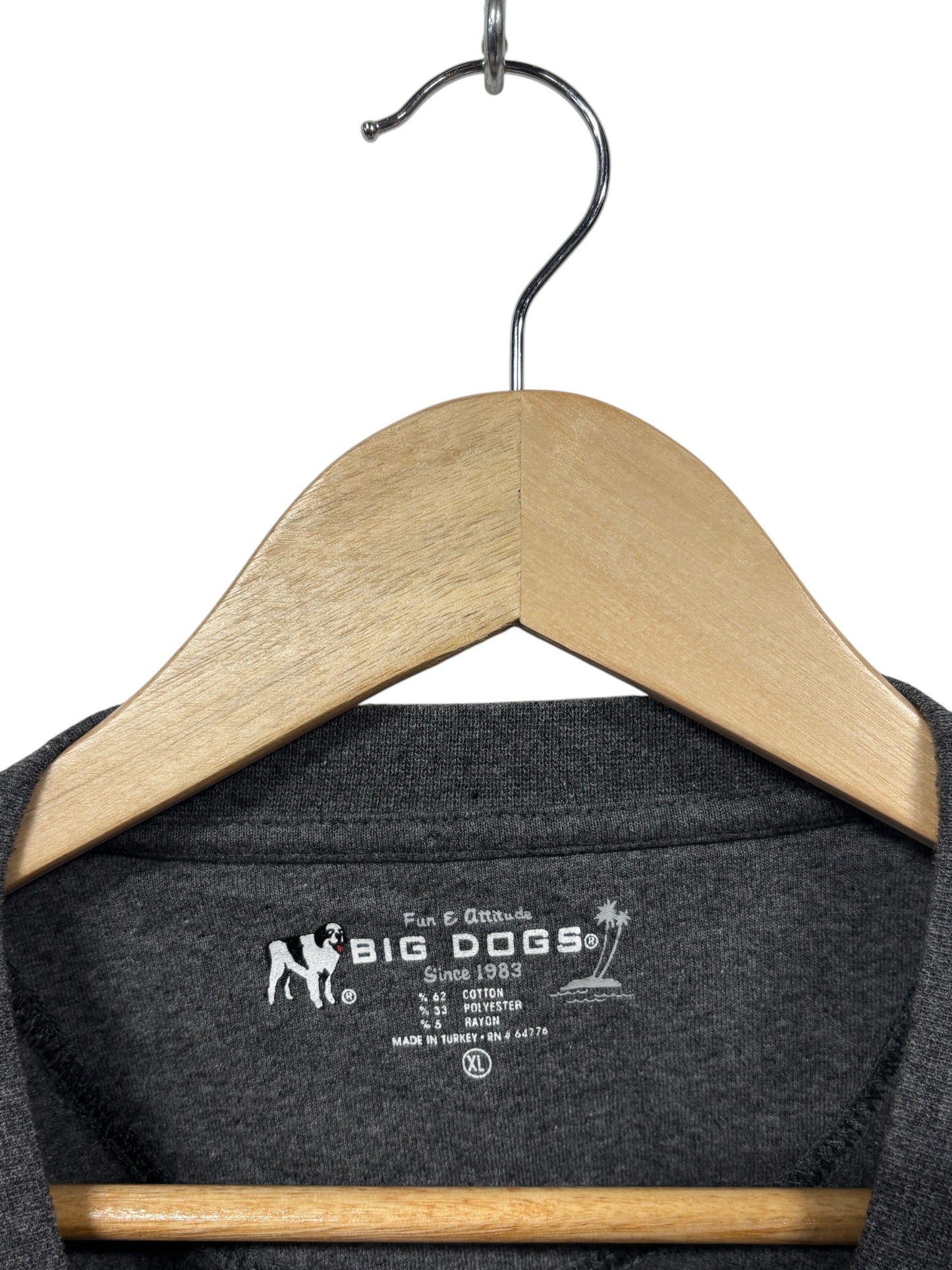 Big Dogs Bite Me Pocket Long Sleeve Shirt Size XL