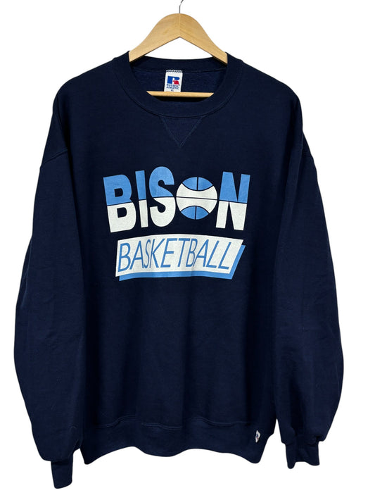 Vintage 90's Russell Athletic Bison Basketball North Dakota Sweater Size XL