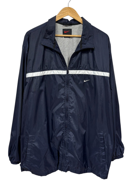 Vintage 90's Nike Navy Blue Full Zip Windbreaker Jacket Size XL