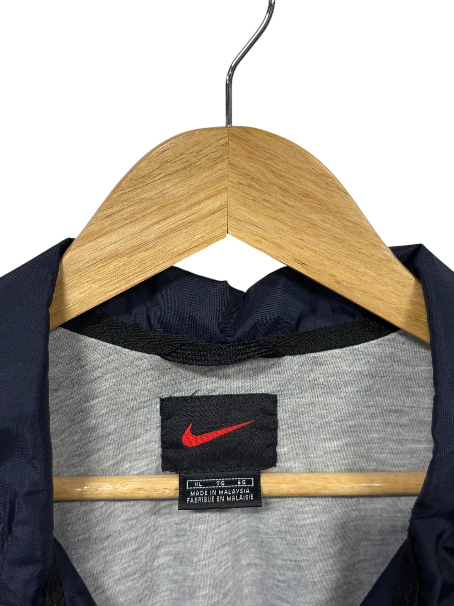 Vintage 90's Nike Navy Blue Full Zip Windbreaker Jacket Size XL
