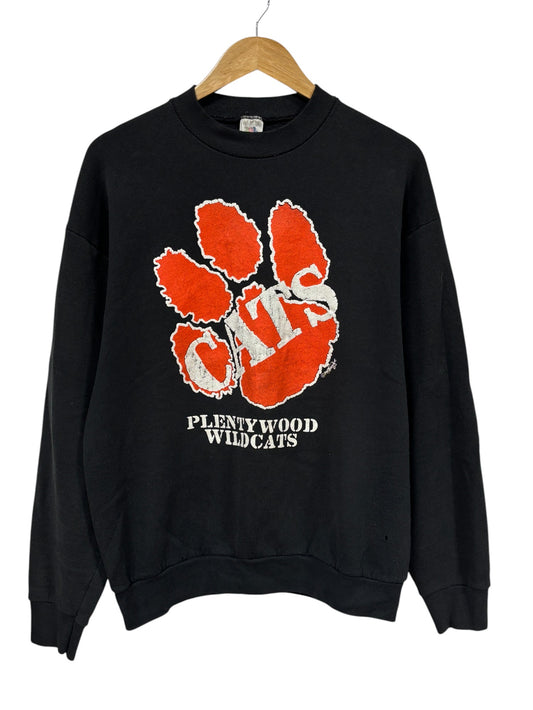 Vintage 90's Plentywood Montana Wildcats Crewneck Sweater Size XL