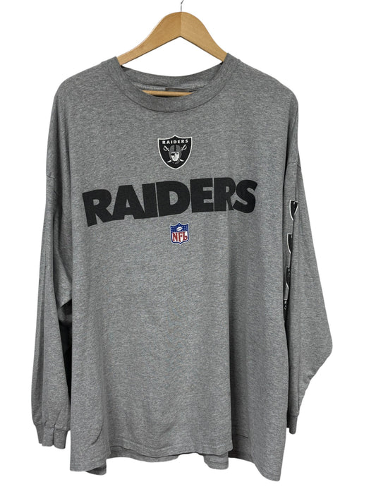 Vintage 00's Reebok Oakland Raiders NFL Logo Long Sleeve Shirt Size XXL