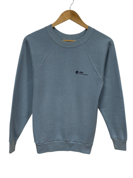 Vintage 80's AT&T Communications Blue Crewneck Sweater Size Small