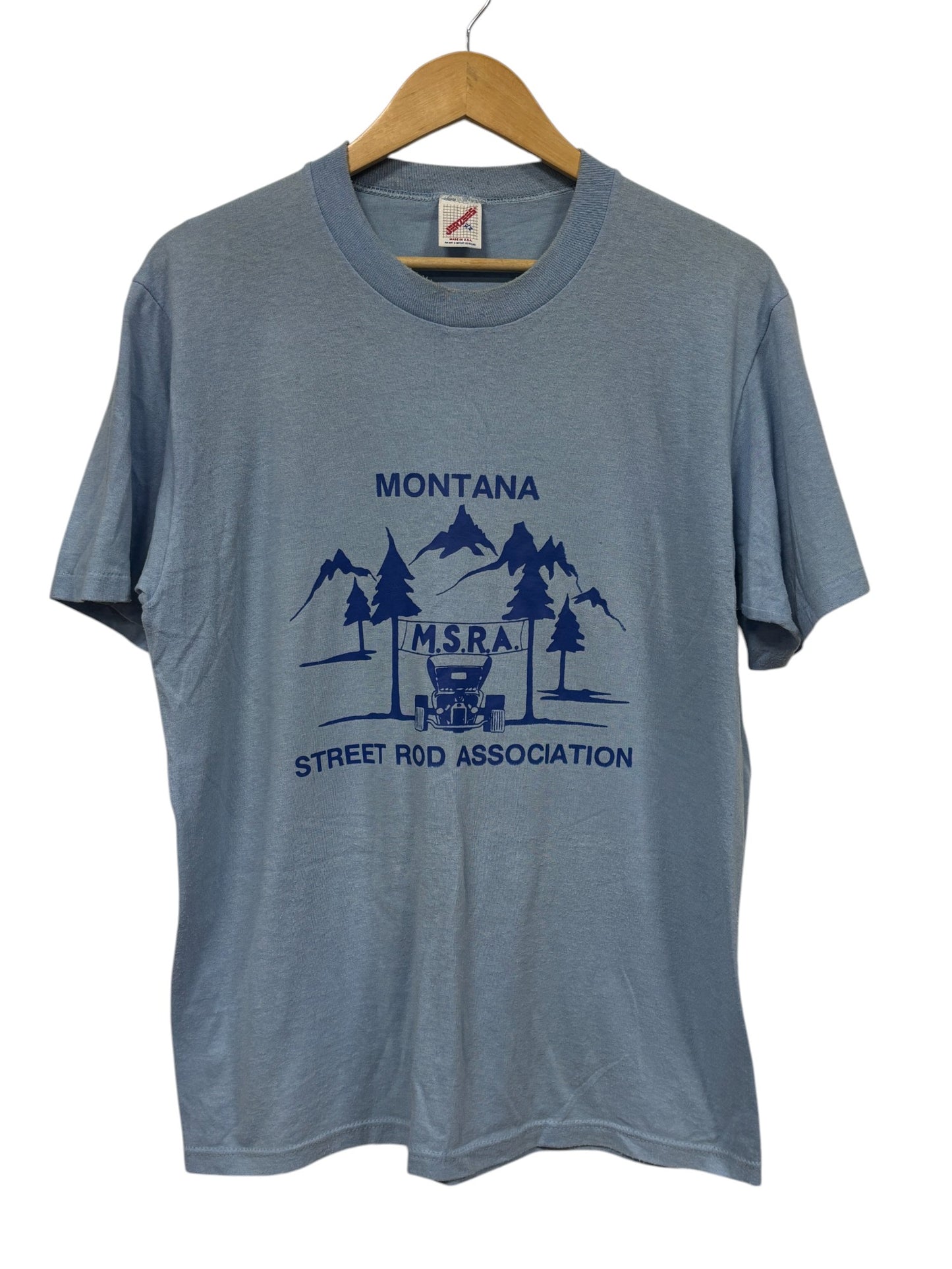 Vintage 90's Montana Street Rod Association Racing Graphic Tee Size XL