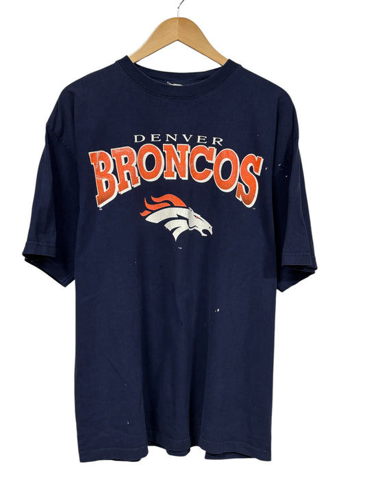 Vintage 00's Denver Broncos NFL Logo Graphic Tee Size XL
