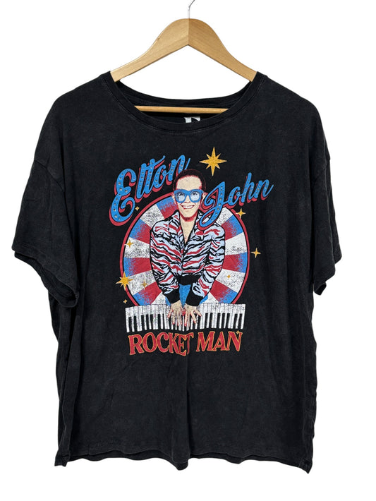Elton John Rocket Man Graphic Tee Size XL