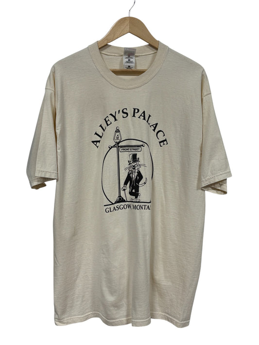 Vintage 90's Alley's Palace Glasgow Montana Bar Graphic Tee Size XL