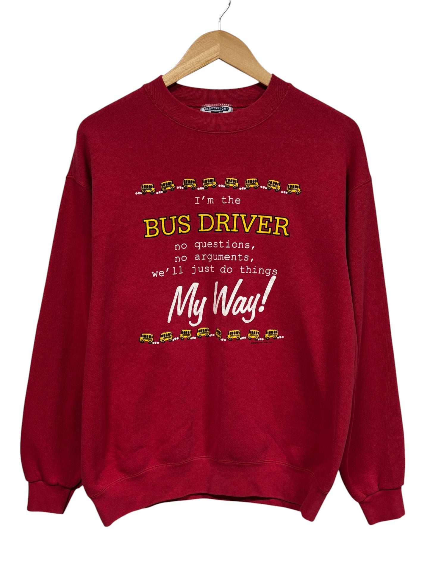 Vintage 90's Bus Driver Crewneck Sweater Size Medium