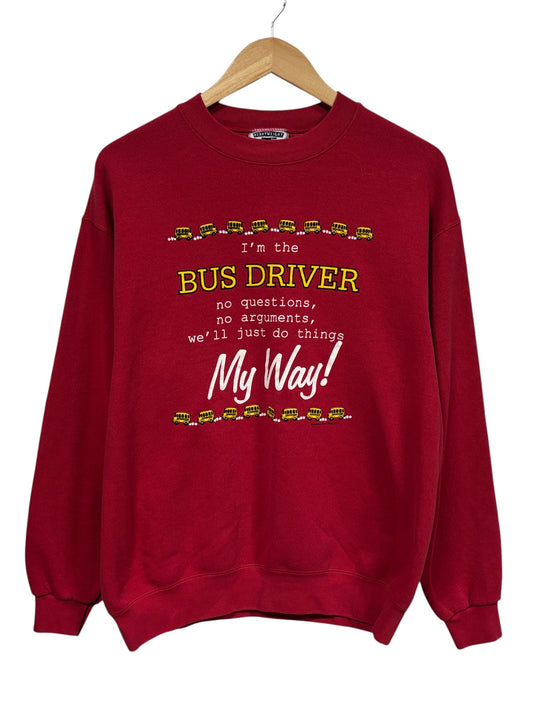 Vintage 90's Bus Driver Crewneck Sweater Size Medium