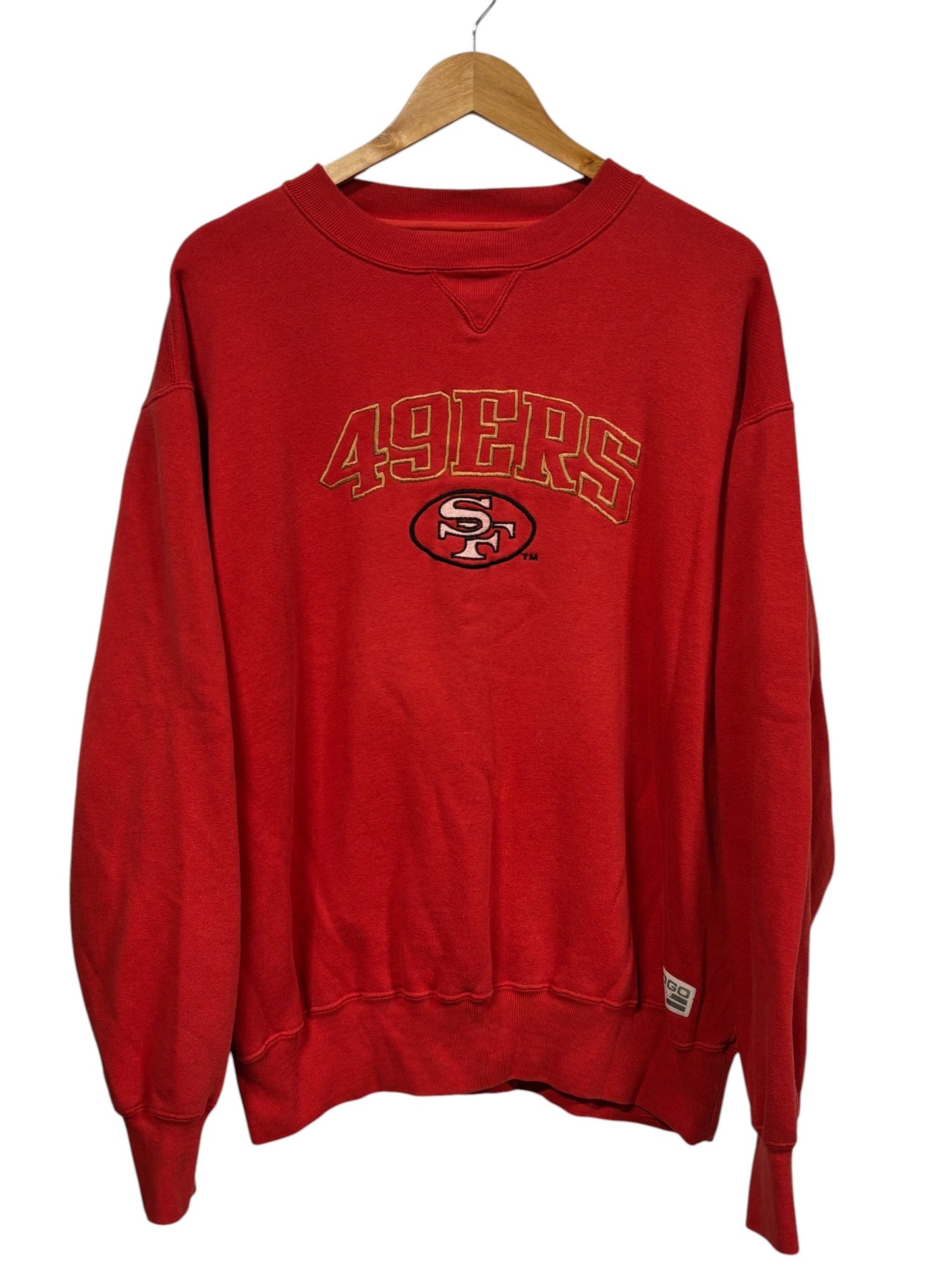 Vintage 90's Logo 7 San Francisco 49ers Embroidered Sweater Size XL