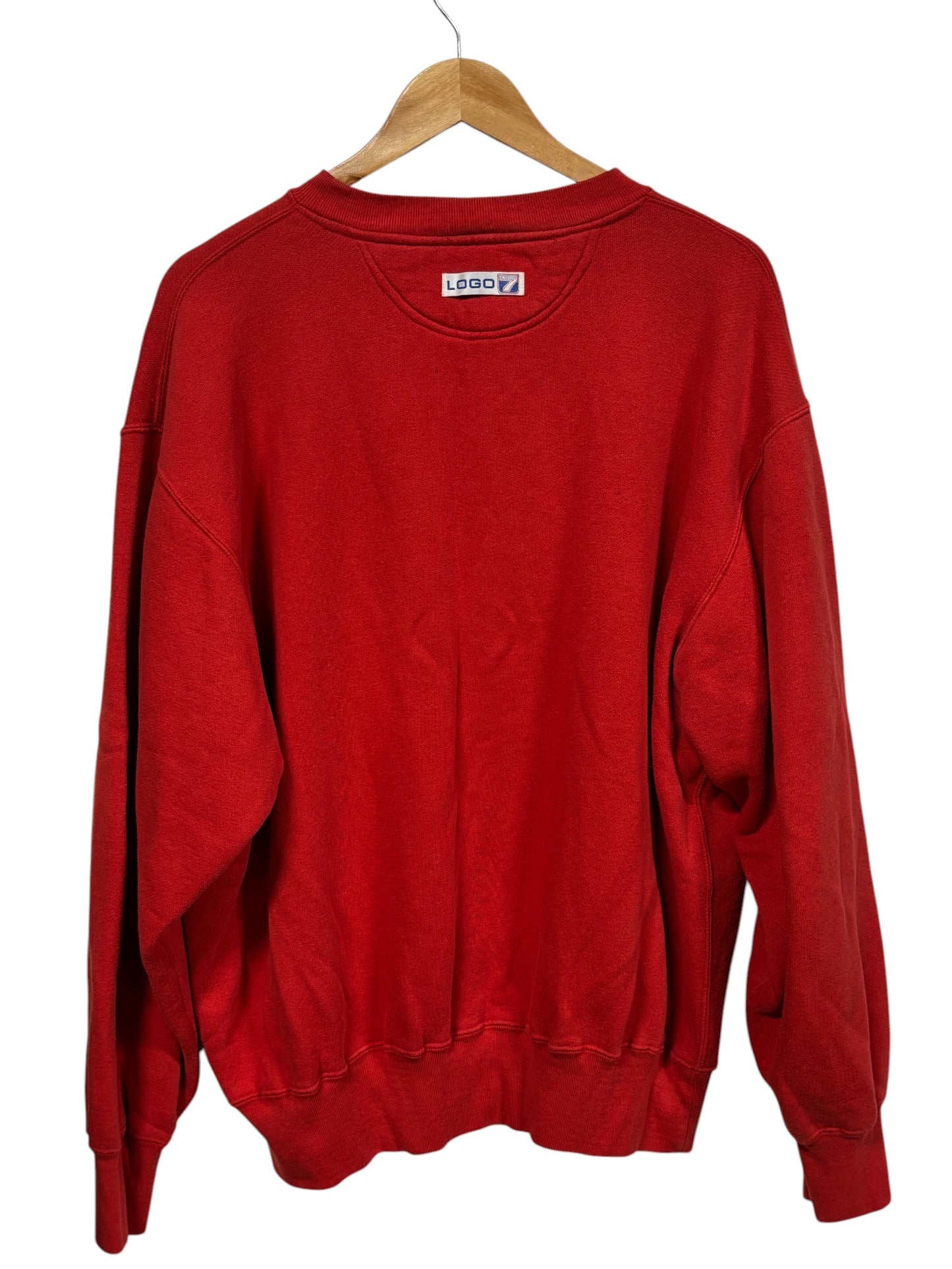 Vintage 90's Logo 7 San Francisco 49ers Embroidered Sweater Size XL